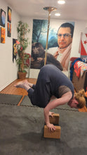 Load image into Gallery viewer, Lauryan cork yoga blocks lifestyle shot — eco-friendly natural cork blocks in use